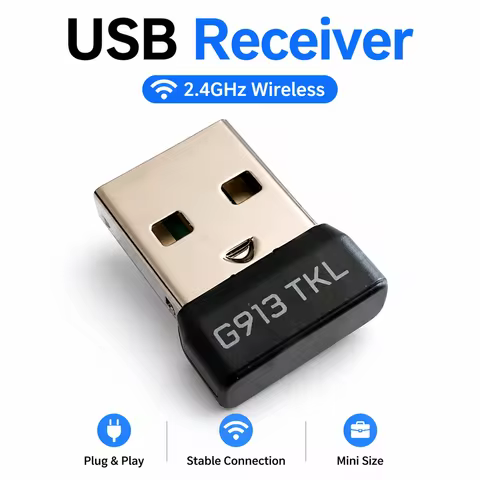 USB Receiver Replacement 2.4GHz Wireless Dongle For Keyboard Mouse Compatible with Logitech G913/G91