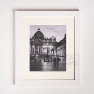 Minimalist White Wooden Photo Frame - 8R Matboard Photo Frame