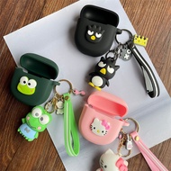 For Bose QuietComfort Earbuds II Case Cute Sanrio Keychain Pendant Bose QuietComfort Earbuds II Silicone Soft Case Shockproof Shell Protective Cover