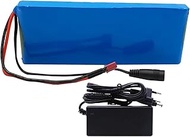 36V Lithinum Battery, 36V 10000mah 18650 Lithium ion Battery Pack,with T Plug + 42V 2A Charger, for 200W- 500W ebike Electric car Bicycle Scooter