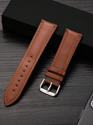 男女皆適用的1入組20mm 22mm時尚真皮手錶帶，適用於Samsung Galaxy Watch 3 41mm 45mm 和 Huawei Watch GT2 46mm，經典黑啡色柔軟手錶帶，簡約運動手錶帶，適用於Huami Amazfit 2/2S和Samsung Gear S2 S3經典手錶帶配件