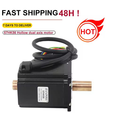 Copper Hollow double shaft stepper motor nema23 56/76 the axis fuselage 2.8A 2.0N.M 57HK56-1530 for 