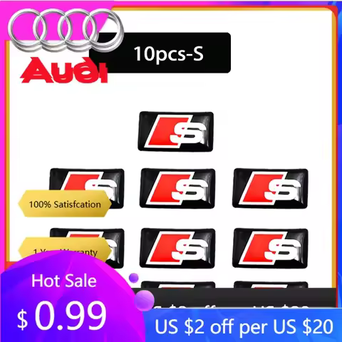 Hub Caps Hot For Audi Car Interior Stickers Logo Decoration For Audi A3 Q3 A4L Q5L Q2L R8 RS A6L S L
