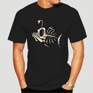 funny t shirt bones fish skeleton weird fish tshirt men tee-4220A