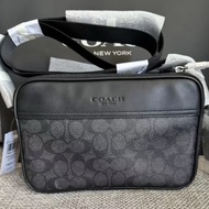【Coach】Beg lelaki Classic Genuine Leather Monogram Camera Bag Man's Shoulder Crossbody Bag Perfect g