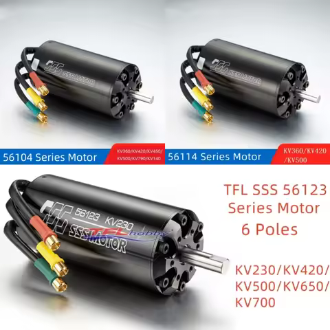 TFL SSS 56104 56114 56123 KV230 KV420 KV500 KV700 KV1000 6 Poles Inner Brushless Motor Engine for RC