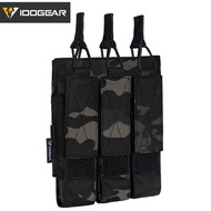 《821》IDOGEAR Tactical SMG Triple Magazine Pouch Kriss Mag Holder Carrier Military Tarining Camoufalg