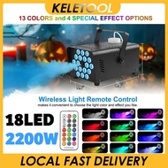 Colorful Lighting Effect Smoke Machine Spray Smoke Machine LED Remote Control Wedding Party Stage Li