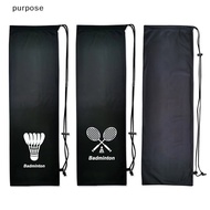 [purpose] Badminton Racket Cover Bag Soft Storage Bag Case Drawstring Pocket Portable Tennis Racket Protection [SG]