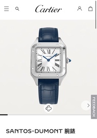 (全新一手原裝沒使用）卡地亞 Cartier, 山度士 Santos Dumont,Wssa0086