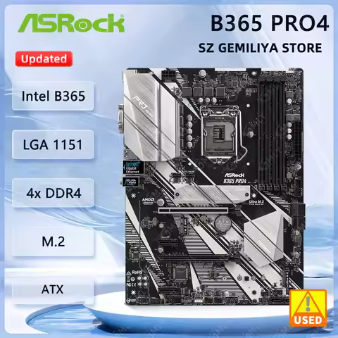 ASROCK B365 Pro4 Motherboard B365 LGA 1151 Support i9-9900K 9900 i7-9700K i5-8500 9400F i3-9100 CPU 