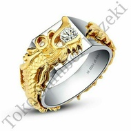 Premium Dominant Dragon Ring Ring Dragon Gold Titanium 22K Gold Silver Diamond Pearl Ring