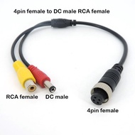 DMC 1pcs Aviation Head M12 4Pin male female to BNC DC RCA MALE F