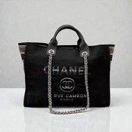 莉亞精品♡Chanel 條紋沙灘包 二手美包