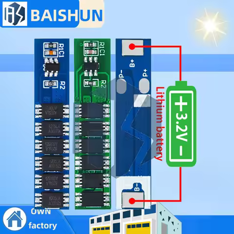 1S 15A 3.7V/3.2V Li-ion 6MOS BMS PCM Battery Protection Board PCM for 18650 Lithium Lion Battery