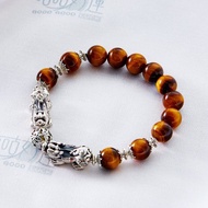 招財納福貔貅虎眼石手鍊(男款)、(含開光)增加勇氣、淨化心靈