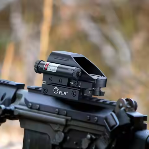 1x22x33 Reflex Sight Red and Green 4 Reticle Dot Sight with 2mW Red Sight Laser For 20mm Picatinny R