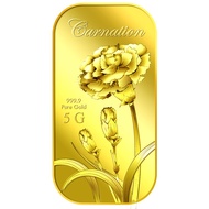 999.9 Pure Gold | 5g Carnation Gold Bar