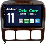 Android 11 Car Stereo 2 Din Radio Sat Nav for Mercedes Benz S-Class 1998-2005 GPS Navigation 9in Tou