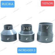 INCREASERRUCIKA 4 X 3" D PLOK SOCK 4 X 2.1/2" D vlok sock 4 X 2" D pvc pipe