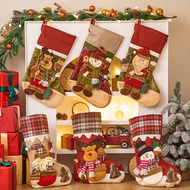 Cross-Border New Arrival Christmas Socks Gift Bag Large Candy Bag Cartoon Gift Bag Christmas Decorat