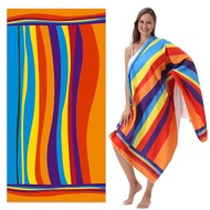 1Pc Super Absorbent Microfiber Beach Towel with 100 Dollar Bill PrintC Lightweight and Quick Drying 
