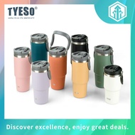 Tyeso 750ml/900ml/1200ml Tumbler Viral Letak Nama with Handle Viral Thermos Thumbler Penutup 2 Way M
