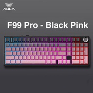 【AULA SALE】AULA F99 Pro 99-Key Mechanical Keyboard – Bluetooth, 2.4G & Wired Hot-Swappable Keyboard