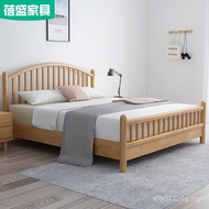 B & B B Bed Double Bed 5 Days 1.8 Solid Wood Bed 1.Small Apartment Nordic Apartment Master Bed Moder