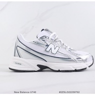 NB U740 Sock Absorption Casal Low-Top Sneakers Fabric Material Silver