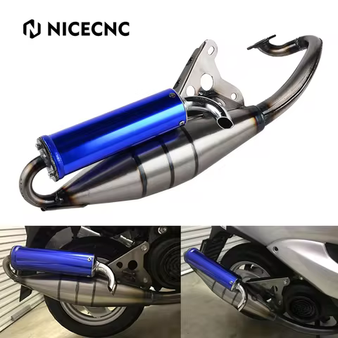 Scooter Exhaust Muffler Pipe Full Exhaust Pipe System for Yamaha Jog 50cc 2-stroke Scooter Moped Min