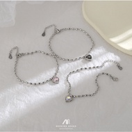 MeeningBrand Silver Bracelet HEDY WHITE & PINK [01-0111.01][01-0111.02]