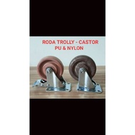 Castor Wheel - 4inch Nylon Trolley Off Model