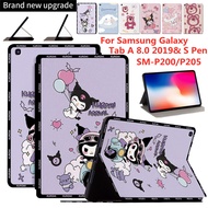 PU Leather cover case for Samsung Galaxy Tab A 8.0 2019 &amp; S Pen P200 P205 tablet case kids pattern cartoon case for Samsung Tab A 8.0 2019 &amp; S Pen 8.0 inch case