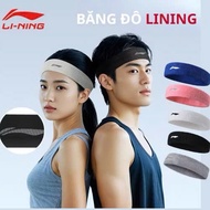 Li-Ning Men's and Women's Sports Headband – 4-Way Stretch Cotton, Super Sweat Absorbent, Active Spor