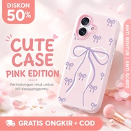 UNGU Simple Purple Ribbon Gemoy Case Oppo Reno 15F A6X A6 Pro 14F A3X A5I A5 2025 A5 Pro Case