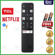 【FREE BATTERY AAA X2 】 Smart TV Remote Control for TCL Rc802V Fmr1 Jur6 65P8S 49S6800Fs 49S6510Fs Ne