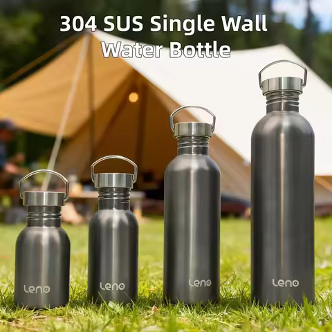 Stainless Steel Water Bottle 350-2000ml Large Mouth Single Wall Sports Bottle Flask with Full Stainl