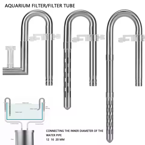 Aquarium filter Filter tube Inlet and outlet water Oil removal film Microporous anti fish and shrimp