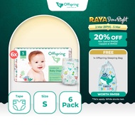 Offspring Fashion Baby Diapers Tape S (288pcs) [6 Packs]