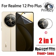 2 in 1 Realme 12 Pro Plus Soft Anti-spy Privacy Hydrogel Screen Protector For Realme 14 15 Pro Plus 