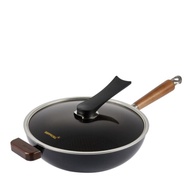 Happycall 30 cm Graphene Skillet Wok with Self Standing Lid
