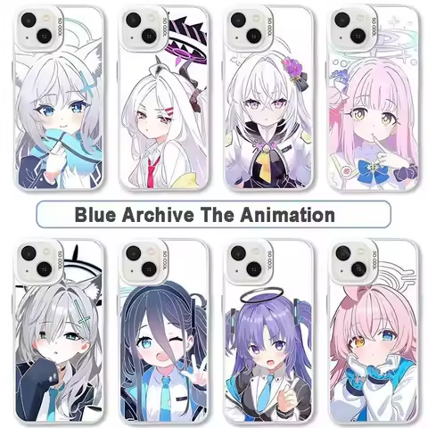Cartoon Blue Archive Phone Case For IPhone 17 Pro Max Air 16 15 Casing Hard Laser IMD Shockproof Cov
