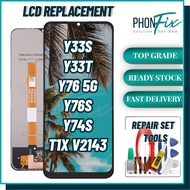 LCD VIVO Y33S / VIVO Y33T / VIVO Y76 5G / VIVO Y76S / VIVO Y74S / VIVO T1X V2143 COMPATIBLE FOR SKRI