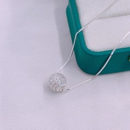 925 silver necklace, sphere full of sparkling stones - JENA SLIVER