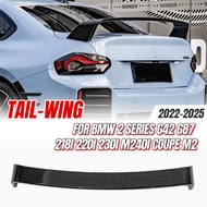 For BMW 2 Series G42 G87 218i 220i 230i M240i Coupe M2 2022-2025 Rear Trunk Spoiler Wing Lip Gloss B