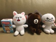 Line Friends 熊大 饅頭人 Cony Brown Moon 公仔