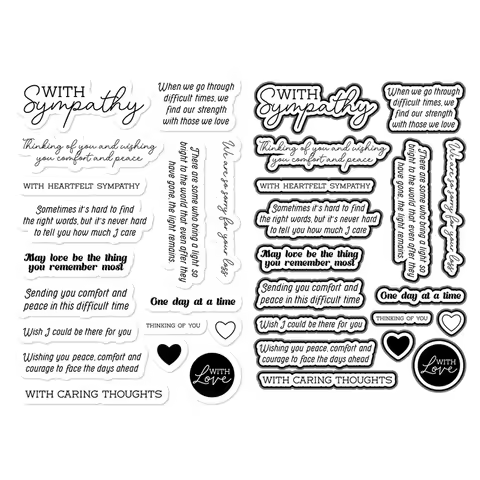 2023 New November In Loving Memory Sentiments Words Clear Stamps Cutting Dies Set Scrapbooking Paper