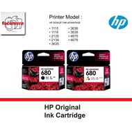 HP ORIGINAL MALAYSIA 680 Black & color  Original Ink Advantage Cartridge (F6V27AA/F6V26AA)