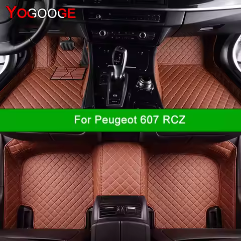 YOGOOGE Custom Car Floor Mats For Peugeot 607 RCZ Auto Carpets Foot Coche Accessorie